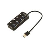 GEMBIRD hub, 4-port USB 3.1 (Gen 1) hub s vypínači UHB-U3P4P-01