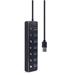 GEMBIRD hub, 7-port USB 3.1 (Gen 1) hub s vypínači UHB-U3P7P-01