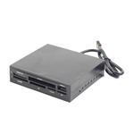GEMBIRD Interní čtečka flash karet, 3,5" SDXC+USB černá, FDI2-ALLIN1-02-B