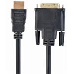 GEMBIRD Kabel HDMI-DVI 3m, M/M stíněný, zlacené kontakty CC-HDMI-DVI-10