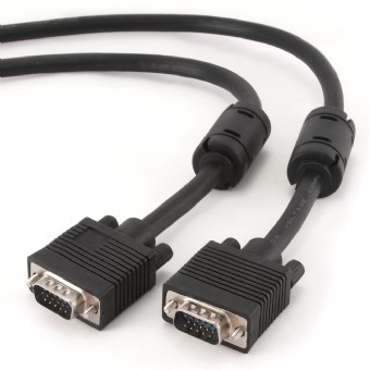 GEMBIRD Kabel přípojný k mon 15M/15M VGA 10m stíněný extra, ferrity BLACK KAB05656B