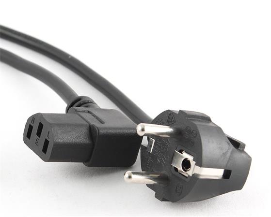 GEMBIRD Kabel síťový 1,8m VDE 220/230V napájecí, pravoúhlý konektor C13