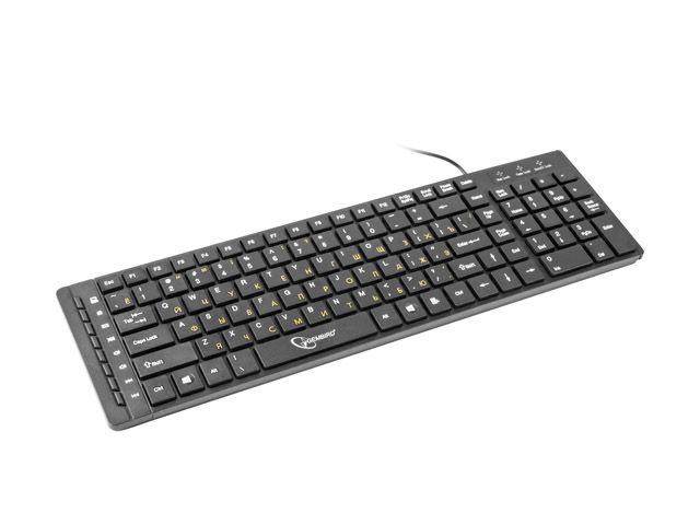 Gembird KB-MCH-01 Multimedia ''chiclet'' keyboard USB, RU layout, black KB-MCH-01-RU