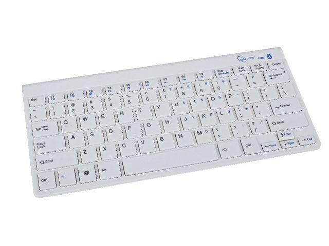Gembird kompaktná bluetooth slimline klávesnica, US layout, biela KB-BT-001-W