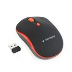 GEMBIRD Myš MUSW-4B-03-R, černo-červená, bezdrátová, USB nano receiver