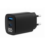 GEMBIRD, Nabíječka USB, 2x port, 30W, rychlé nabíjení, černá TA-UC-PDQC30LCD-BK-01