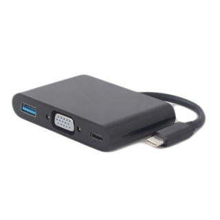 GEMBIRD Redukcia USB 3.1 Type C/VGA,USB-A, USB-C A-CM-VGA3in1-01