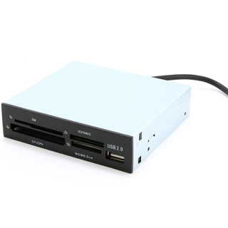 Gembird USB 2.0 čítačka kariet 3.5''CF/MD/SM/MS/SD/MMC/XD Card, vnútorná, čierná FDI2-ALLIN1-AB