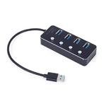 Gembird USB hub 4-port USB 3.1 (Gen 1) hub s vypínači REA05E127