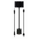GEMBIRD VGA na HDMI + VGA adaptér kabel 0,15 m černý A-VGA-HDMI-02