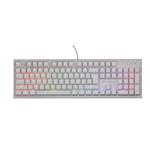 Genesis herní mechanická klávesnice THOR 303/RGB/Outemu Peach Silent/Drátová USB/US layout/Bílá NKG-1879
