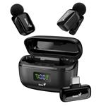 GENIUS duální bezdrátový mikrofon MIC-S900/ pro kreativce/ USB-C/ nabíjecí/ černý 31700003400
