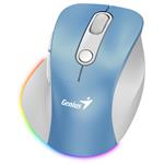 GENIUS Ergo 9000S Pro Light Blue/ duální Bluetooth + 2,4GHz/ 2400 dpi/ bezdrátová/ 6tlačítková/ tichá/ modro 31030039401