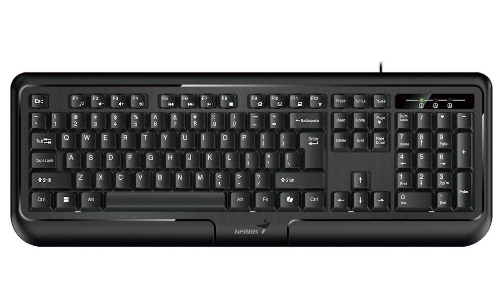 Genius KB-118, klávesnica CZ/SK, klasická, vode odolná typ drôtová (USB), čierna, DOPREDAJ 31300010403