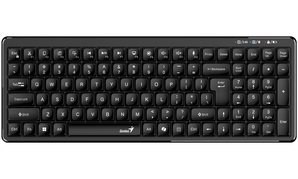 GENIUS LuxeMate Q7100BT Wireless/ duální BT+2,4GHz/ Copilot/ USB/ černá/ CZ+SK layout 31320005403