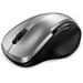 Genius Myš Ergo 8200S, 1200DPI, 2.4 [GHz], optická, 5tl., bezdrôtová, strieborná, 1 ks AA, BlueEye 31030029404