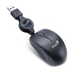 Genius Myš Micro Traveler V2, 1200DPI, optická, 3tl., 1 koliesko, čierna, Micro 31010125105