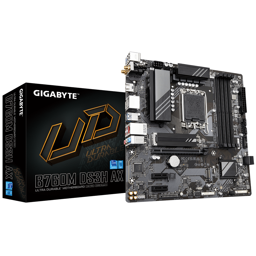 Gigabyte B760M DS3H AX , Intel B760, LGA1700, 4xDDR5, mATX B760M DS3H AX#baz