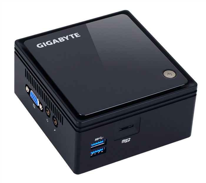 Gigabyte BRIX GB-BACE-3160, J3160 2.24 GHz, DDR3L-1600, HDMI, USB 3.0, microSD GB-BACE-3160-BWUP
