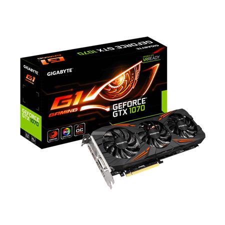 Gigabyte GeForce GTX 1070, 8GB GDDR5 (256 Bit), HDMI, DVI, 3xDP GV-N1070G1 GAMING-8GD