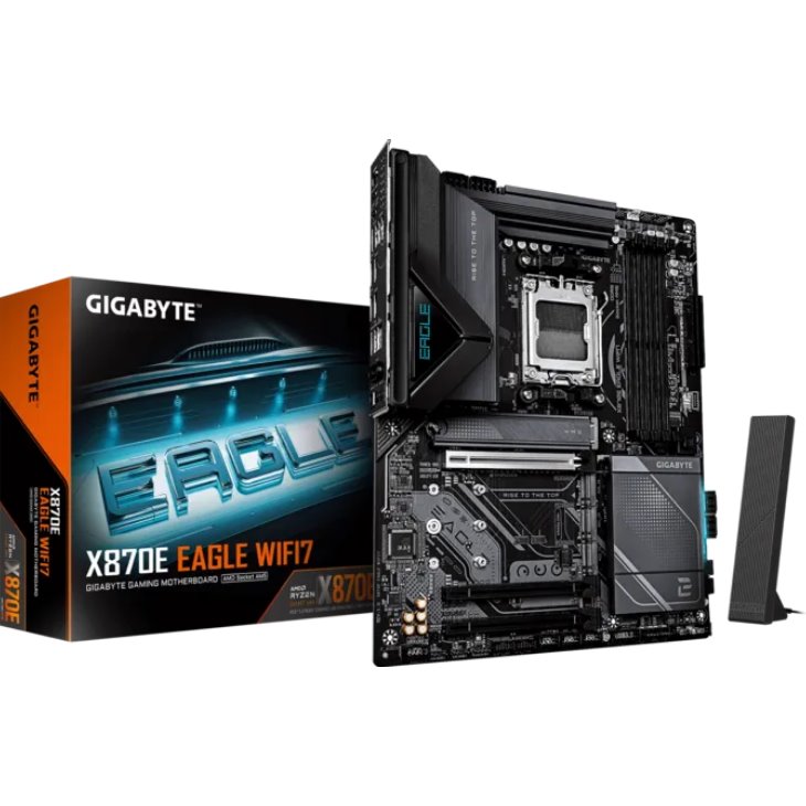 GIGABYTE MB Sc AM5 X870E EAGLE WIFI7, AMD X870E, 4xDDR5, WiFi, 2xUSB4, 1xHDMI