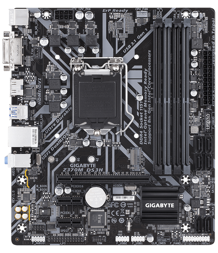 GIGABYTE Z370M DS3H (rev. 1.0) GA-Z370M DS3H