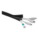 goobay Pás na svazování kabelů, suchý zip, délka 1.80m a šířka 2-4cm, černá barva zvppasblack