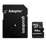 GOODRAM microSDXC karta 64GB M1AA (R:100/W:10 MB/s), UHS-I Class 10, U1 + Adapter M1AA-0640R12