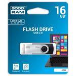 Goodram USB flash disk, 2.0, 16GB, UTS2, čierny, UTS2-0160K0R11, podpora OS Win 7