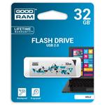 Goodram USB flash disk, 2.0, 32GB, UCL2, biely, UCL2-0320W0R11, podpora OS Win 7