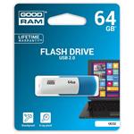 Goodram USB flash disk, 2.0, 64GB, UCO2, blue and white, UCO2-0640KWR11, podpora OS Win 7 UCO2-0640MXR11