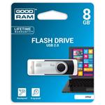 Goodram USB flash disk, 2.0, 8GB, UTS2, čierny, UTS2-0080K0R11, podpora OS Win 7