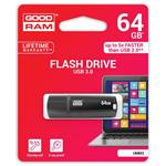 Goodram USB flash disk, 3.0, 64GB, UMM3, čierny, UMM3-0640K0R11, podpora OS Win 7