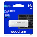 Goodram USB flash disk, USB 2.0, 16GB, UME2, biely, UME2-0160W0R11, USB A, s krytkou