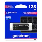 Goodram USB flash disk, USB 3.0 (3.2 Gen 1), 128GB, UME3, čierny, UME3-1280K0R11, USB A, s krytkou