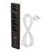GoSmart predlžovací kábel 2 m / 4 zásuvky / s vyp. / s USB / biely-čierny / PVC / 1,5 mm2 8592920141588