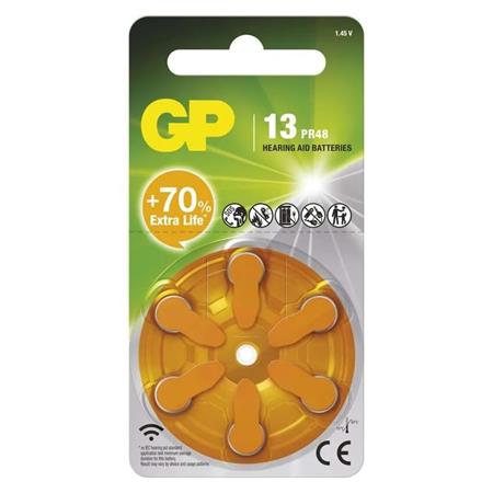 GP ZA13 - Baterie do naslouchadel 6 ks 1044001306