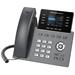 Grandstream GRP2624 SIP telefon, 2.8" TFT bar. displej, 4 SIP účty, 4 pr. tl., 2x10/100Mb, WiFi, BT