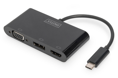 Graphic Adapter HDMI/DP/VGA 4K 60Hz UHD/ FHD to USB 3.1 Type C, audio, black DA-70859