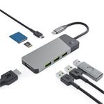 Green Cell Adapter HUB Connect 7in1 (3xUSB-A 3.1 HDMI 4K 60Hz USB-C PD 85W) for Apple MacBook,Lenovo,Asus,Dell HUBGC01