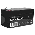 Green Cell AGM VRLA 12V 1.2Ah maintenance-free battery for the alarm system, cash register, toys AGM17