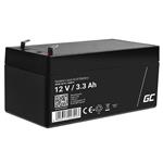 Green Cell AGM VRLA 12V 3.3Ah maintenance-free battery for the alarm system, cash register, toys AGM19