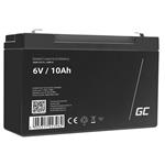 Green Cell AGM VRLA 6V 10Ah maintenance-free battery for the alarm system, cash register, toys AGM16