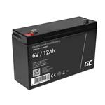 Green Cell AGM VRLA 6V 12Ah maintenance-free battery for the alarm system, cash register, toys AGM01