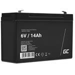 Green Cell AGM VRLA 6V 14Ah maintenance-free battery for the alarm system, cash register, toys AGM34