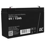 Green Cell AGM VRLA 6V 15Ah maintenance-free battery for the alarm system, cash register, toys AGM40