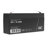 Green Cell AGM VRLA 6V 3.2Ah maintenance-free battery for the alarm system, cash register, toys AGM14