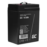 Green Cell AGM VRLA 6V 4.5Ah maintenance-free battery for the alarm system, cash register, toys AGM02