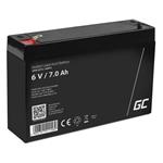 Green Cell AGM VRLA 6V 7Ah maintenance-free battery for the alarm system, cash register, toys AGM12