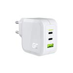 Green Cell bílá 65W GaN GC PowerGan nabíječka do zdi pro notebook, MacBook, telefon, tablet, Nintendo Switch - CHARGC08W